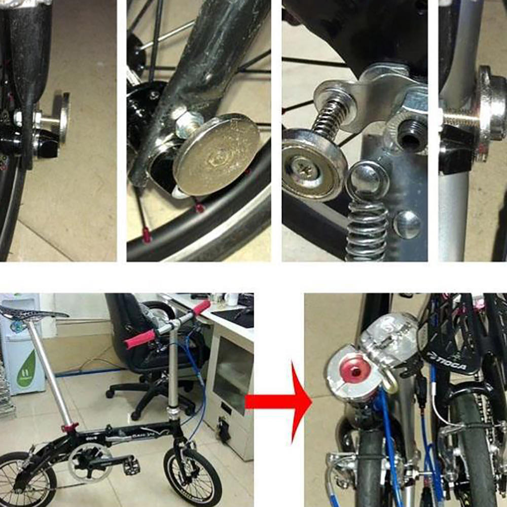 Folding Bike Accessory Bicycle Front and Rear Wheel Pull in Magnet Folding Bike Practicability Accessories Anti-loose Screw