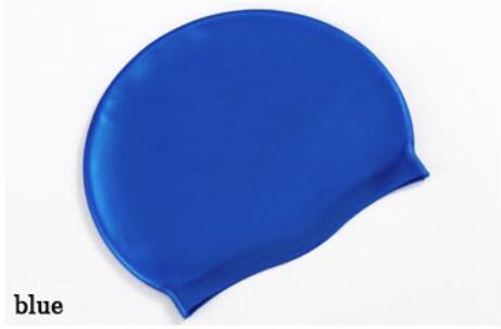 Swimmingpool tilbehør vandtæt fleksibel silikone svømningshætte ørebeskyttelse børn søde dykning hat svømning tilbehør: Blå