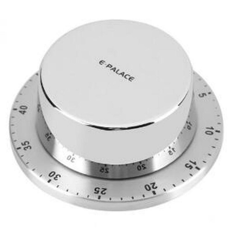 1PCS Manual Magnetic Base Stainless Steel Kitchen Timer Mechanical Timer Countdown Kitchen Tools Cookware ZM912