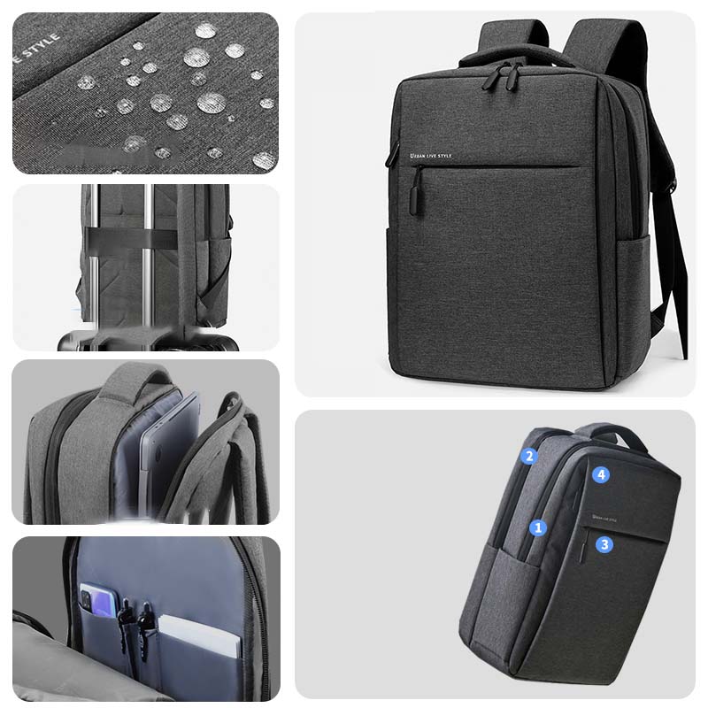 Mochila para ordenador portátil de 17,3 pulgadas, mochilas de viaje de gran capacidad, bolsa impermeable para ordenador portátil 15,6 17,3, mochila para hombre con múltiples bolsillos