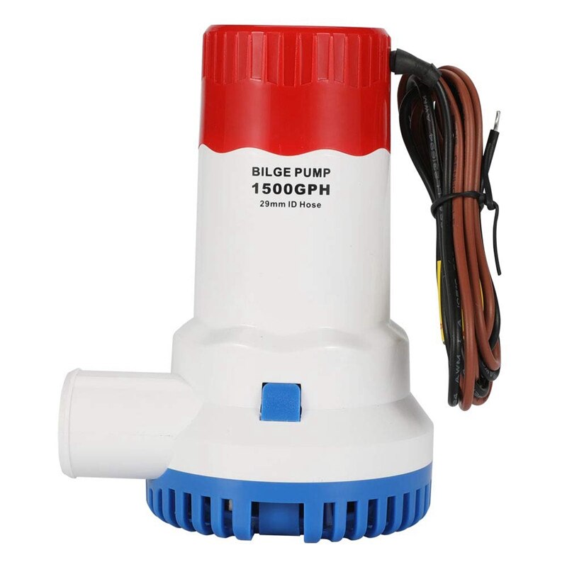 Bilge Pump 1500GPH DC 12V Electric Water Pump for Submersible Seaplane Motor Homes Houseboat Boats