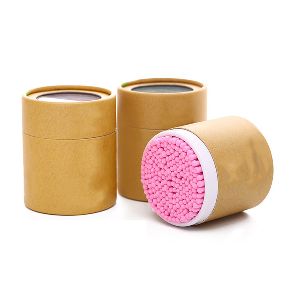 200Pcs Swab Cotton Swabs Sticks Black Bamboo Soft Clean Ears Tools Double-headed with Swab case