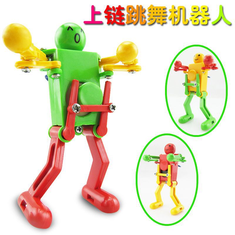Winding Dancing Robot Spring Gymnastics Small Toys 9272 Stall Attractions Night Market Supply of Goods