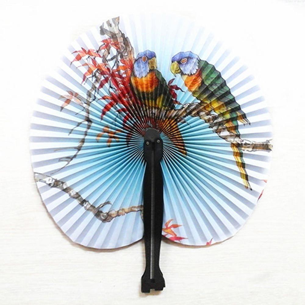 Abanicos de mesa de boda plegables, papel Floral chino Oriental, favores de mesa, 3 uds.