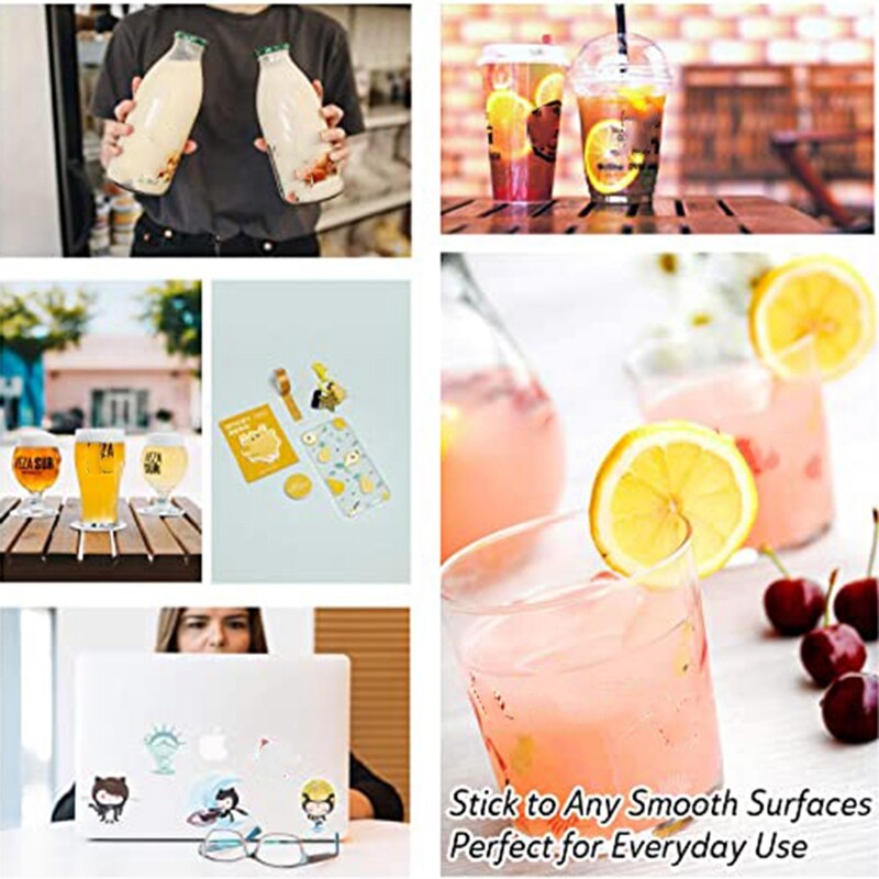 Printable Vinyl Sticker Paper Self-Adhesive Waterproof White for & Inkjet Printer 8.5x11 Inch
