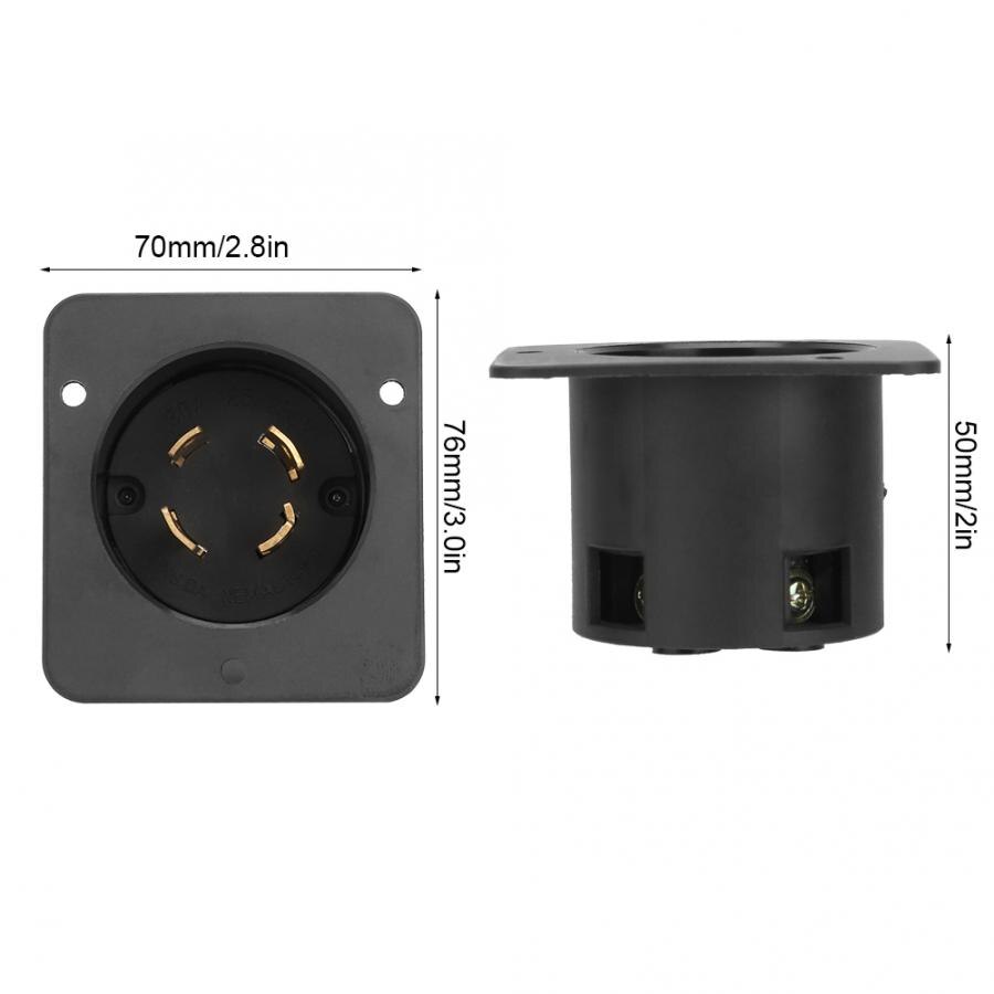 4-Hole US Socket Plug 30A 125V-250V UL Listed Industrial Generator Plug Electrical Socket L14-30C