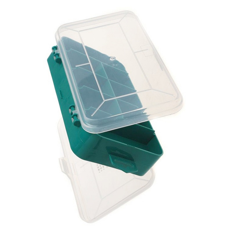Top PENGGONG 13 Grids Tool Box Double-Side ToolBox Organizer Storage Box Multifunction Tool Case For Small Components