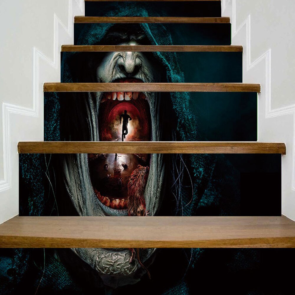 Escalier autocollant PVC étanche cuisine papier peint chambre auto-adhésif amovible ménage ornement autocollant