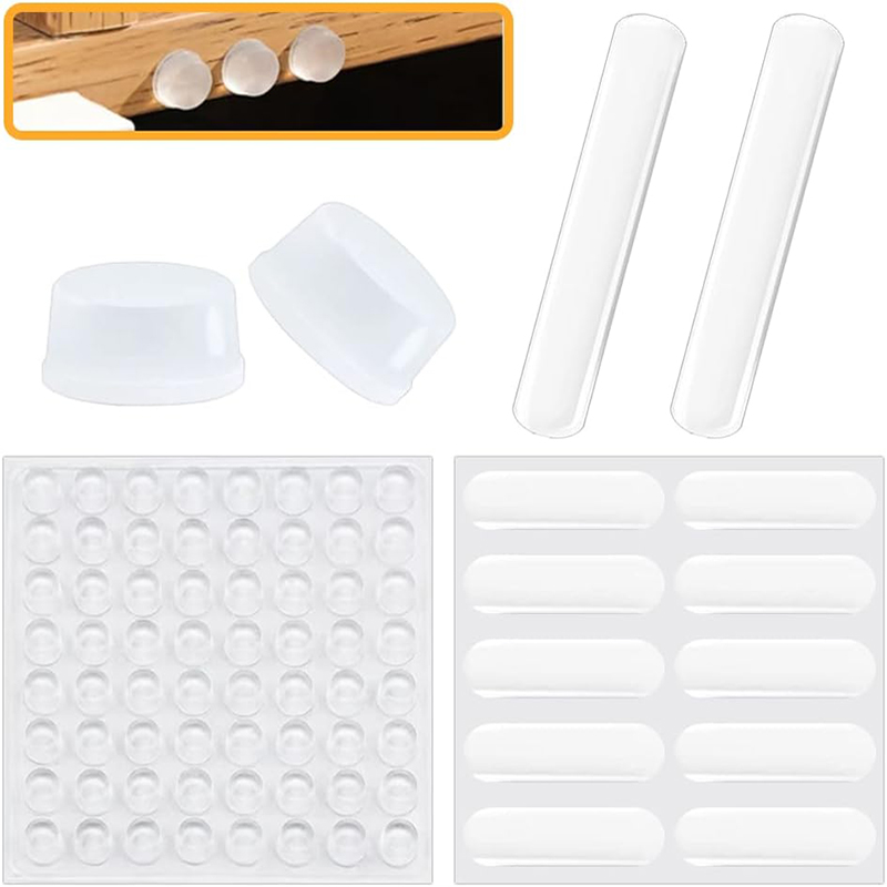 100~10PCS Door Stops Self adhesive Silicone Rubber Pads Cabinet Bumpers Rubber Damper Buffer Cushion Furniture Hardware