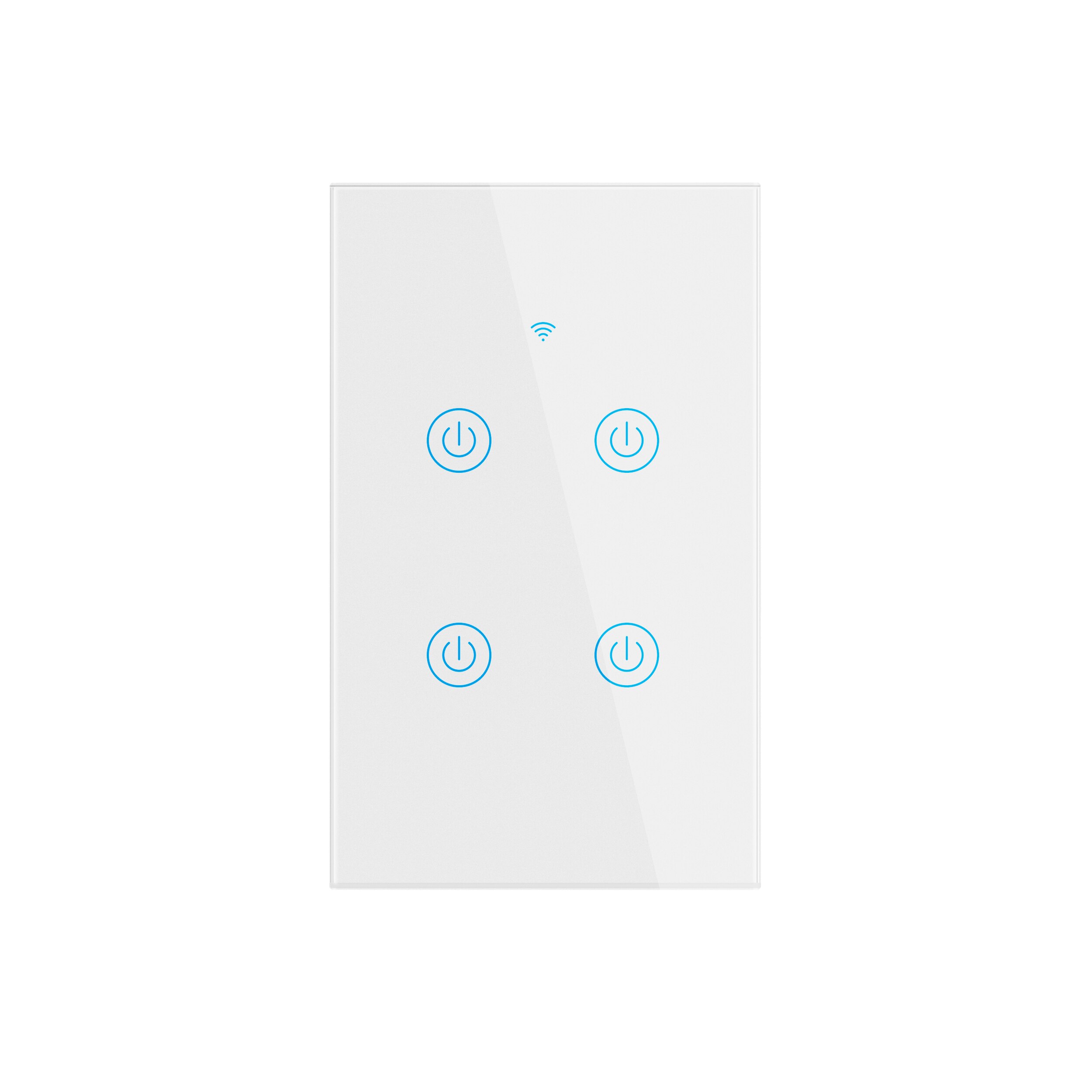 Smart Tuya Living Home WiFi Remote Control Wall Switch Voice Control Touch Sensor LED Light Switch Alexa Google Home 220V: white 4gang