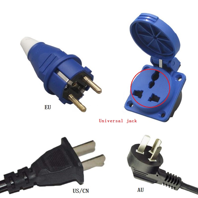 Universele Waterdichte Industriële Stopcontact 16A eenfase AC Stopcontact Socket met Waterdichte Hoes