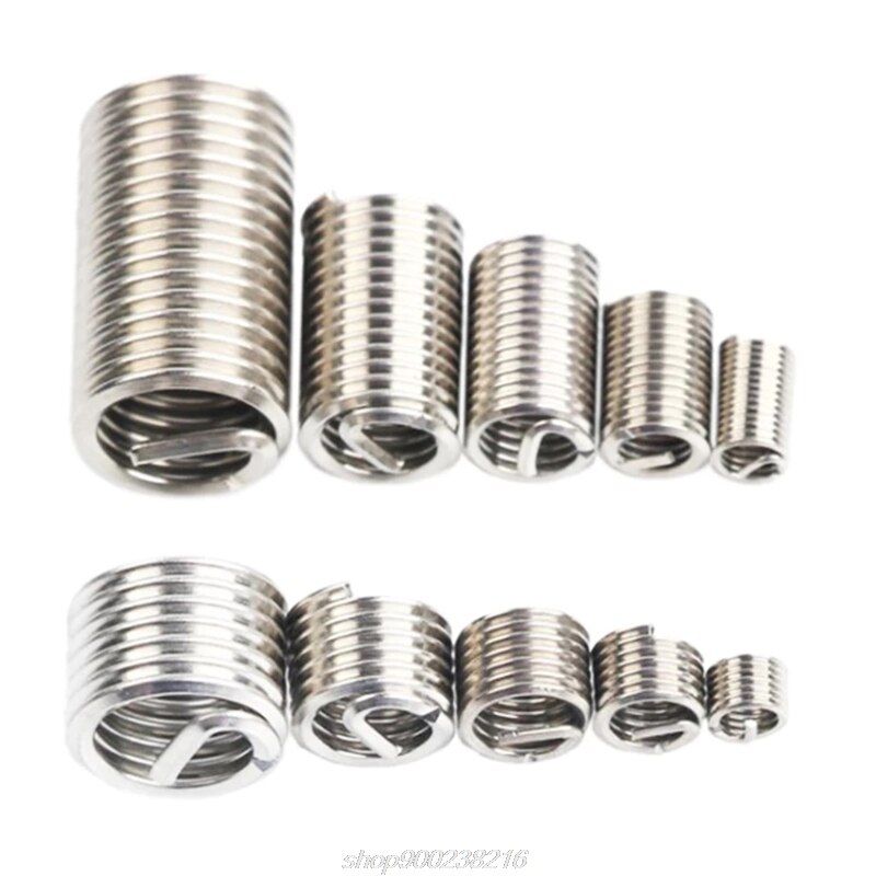 150pcs Stainless Steel Helicoil Thread Repair Insert Kit M3 M4 M5 M6 M8 Nut Kit Crew Sleeve Set A14 21