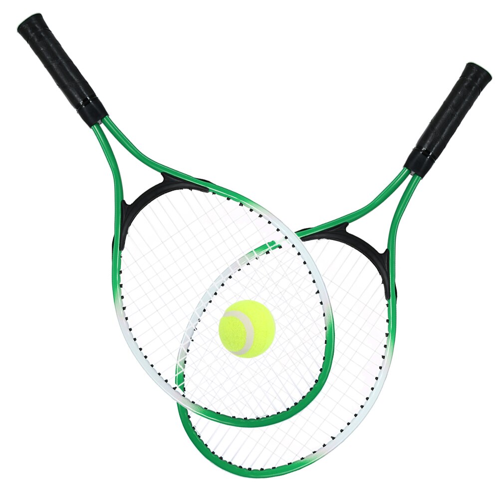 2 st barn tennisracket snöre tennisracketar med 1 tennisboll och täckväska tonårstennis träning 3 färger