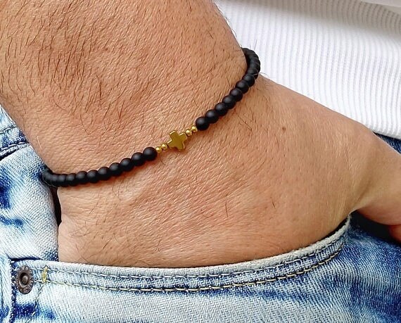 Evil Eye Bracelet, Mens Bracelet, Evil Eye Charm, Protection Bracelet: A14