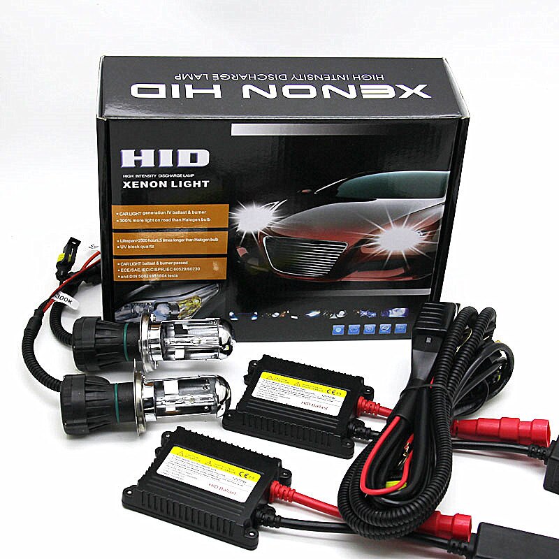 Xenon H4 HID Kit 55W h4 9007 9004 H13 xenon birne Für Auto Scheinwerfer DC 55W Silm HID h4 bi xenon Ballast 4300K 6000K 8000K