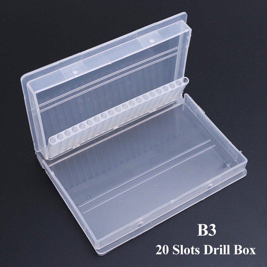STZ 20 Slot Acryl Nagel Bohrer Lagerung Kasten Leere fallen Stand Anzeige Container Fräsen Cutter Halfter Manikübetreffend Zubehör A35: B3
