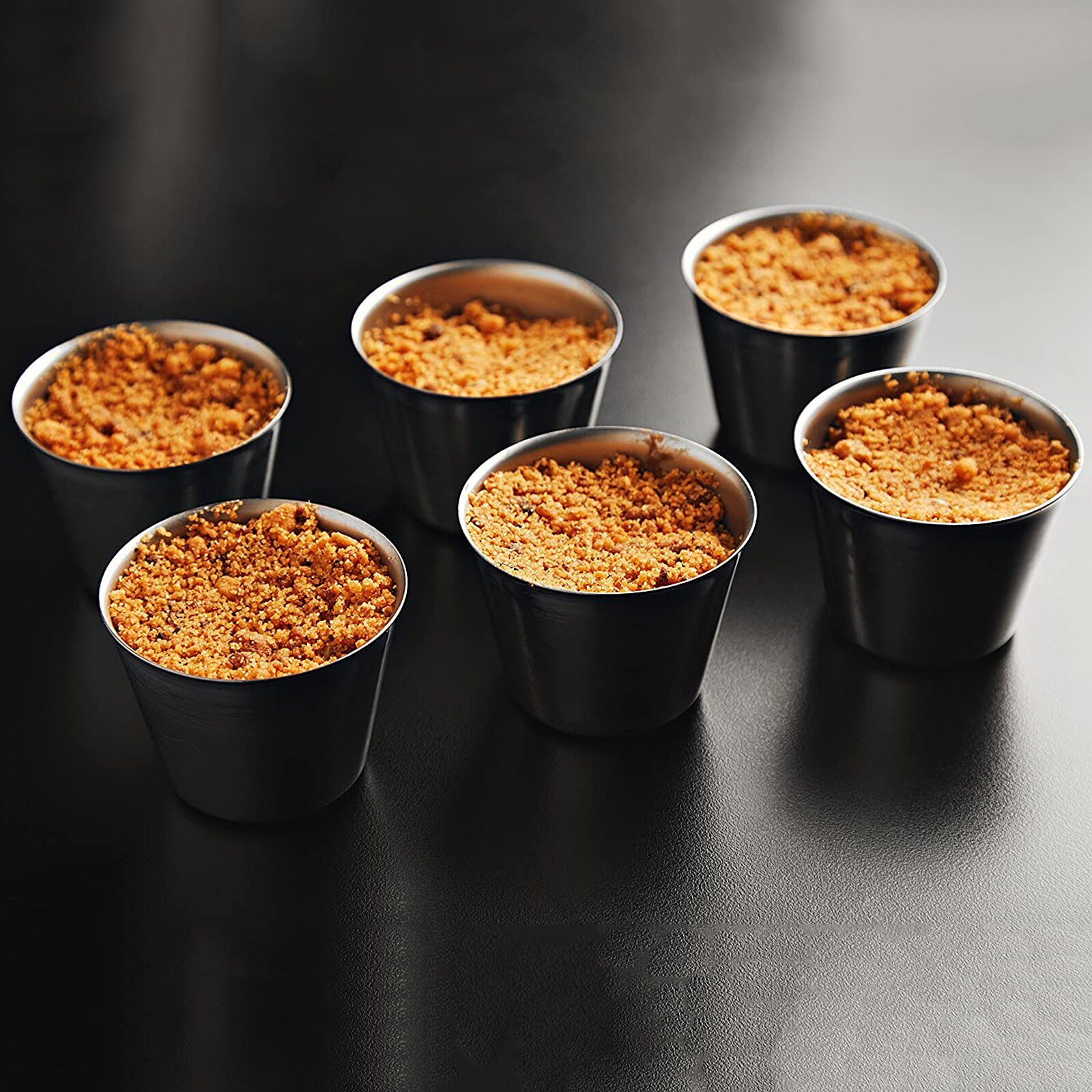 Sauce Pots Serving Dishes Storage Cup Condiment container Ramekin for Bar Condiment Commercial Grad for Kitchen Stainless Steel