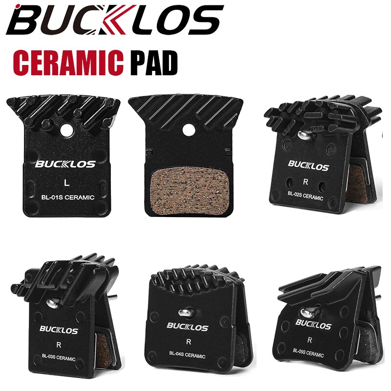 BUCKLOS pastillas de freno de cerámica para bicicleta, pastillas de disco de freno hidráulico para bicicleta de montaña y carretera, accesorios de freno Shimano