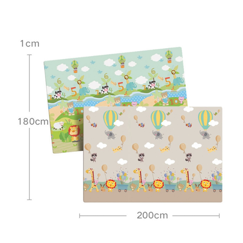 Baby Peuter Crawl Mat Omkeerbare Waterdichte Antislip Vloer Speelmat Tapijt Kleed Baby Spelen Mat Bemoedigende Kruipen Zitten