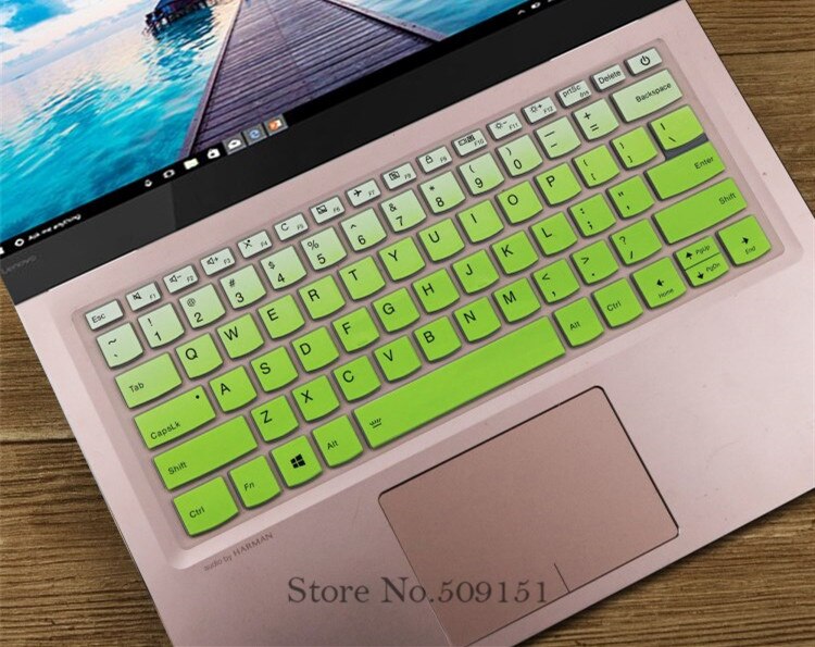 Osłona na klawiaturę laptopa dla Lenovo Ideapad C340 14 cal C340-14API c340-14iwl C340 C 340 14IWL 14API 14 "Notebook skóry Protector: GradualGreen