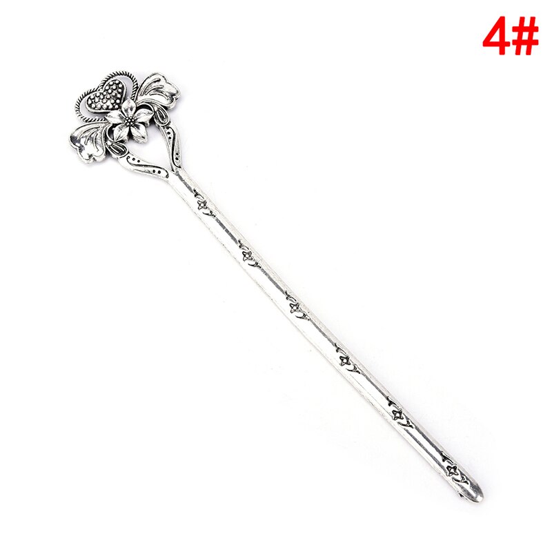 Chinese Vintage Bronze Antique Hair Sticks Hairpin DIY Zinc Alloy Metal Jewelry Accessories Bob Bookmark: 27