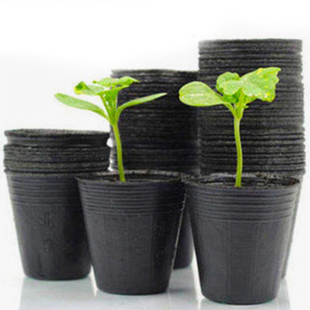 50/100pcs Plastic Seedlings Starter Pot Plants Nursery Pots for Germination Seedling plastic thickened 50/100pcs durable