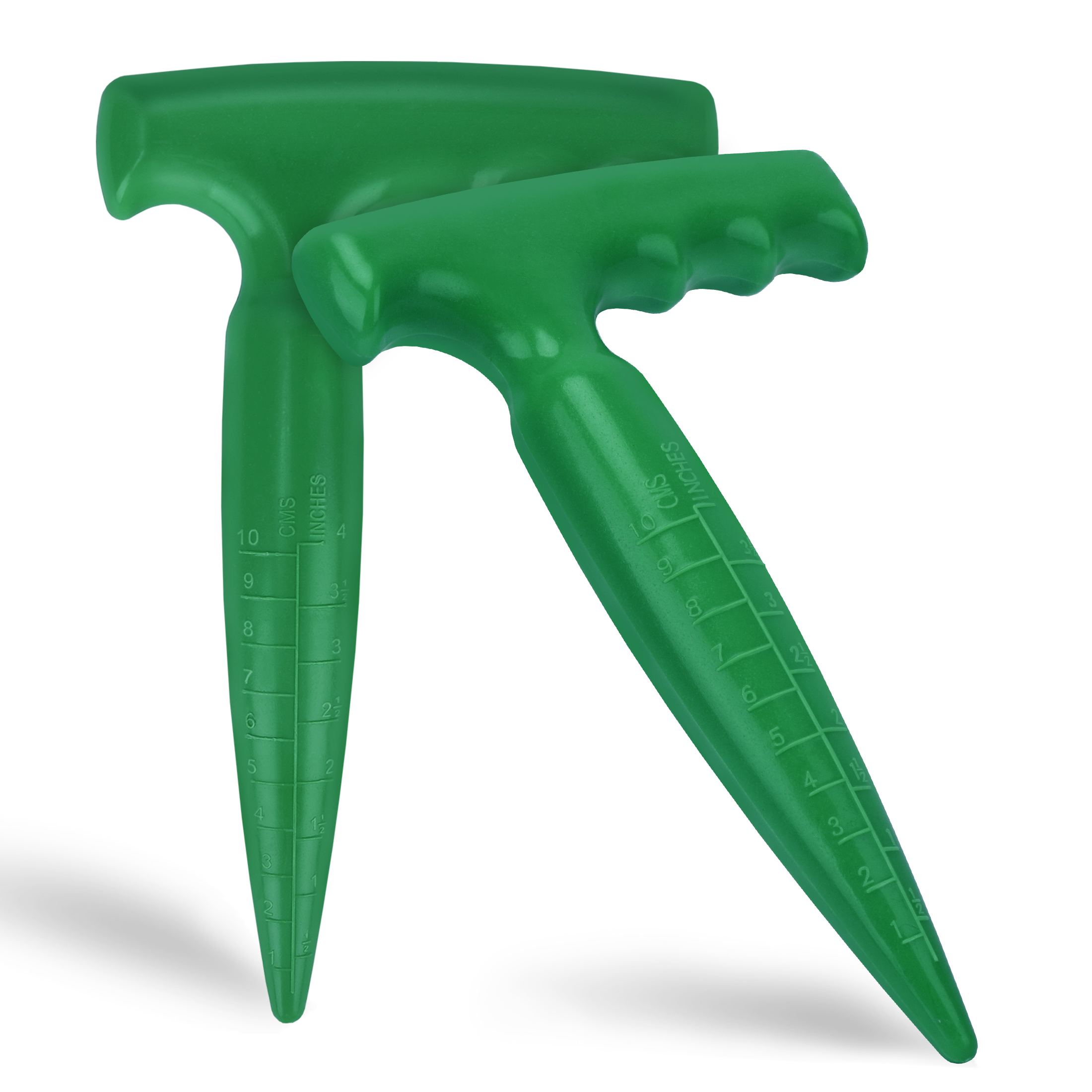 Kit de poinçonnage de trous verts, Machine réglable, transplantateur de semis, perforateur, semoir, coupe-plantes charnues, fournitures de jardin, 2 pièces/ensemble: green