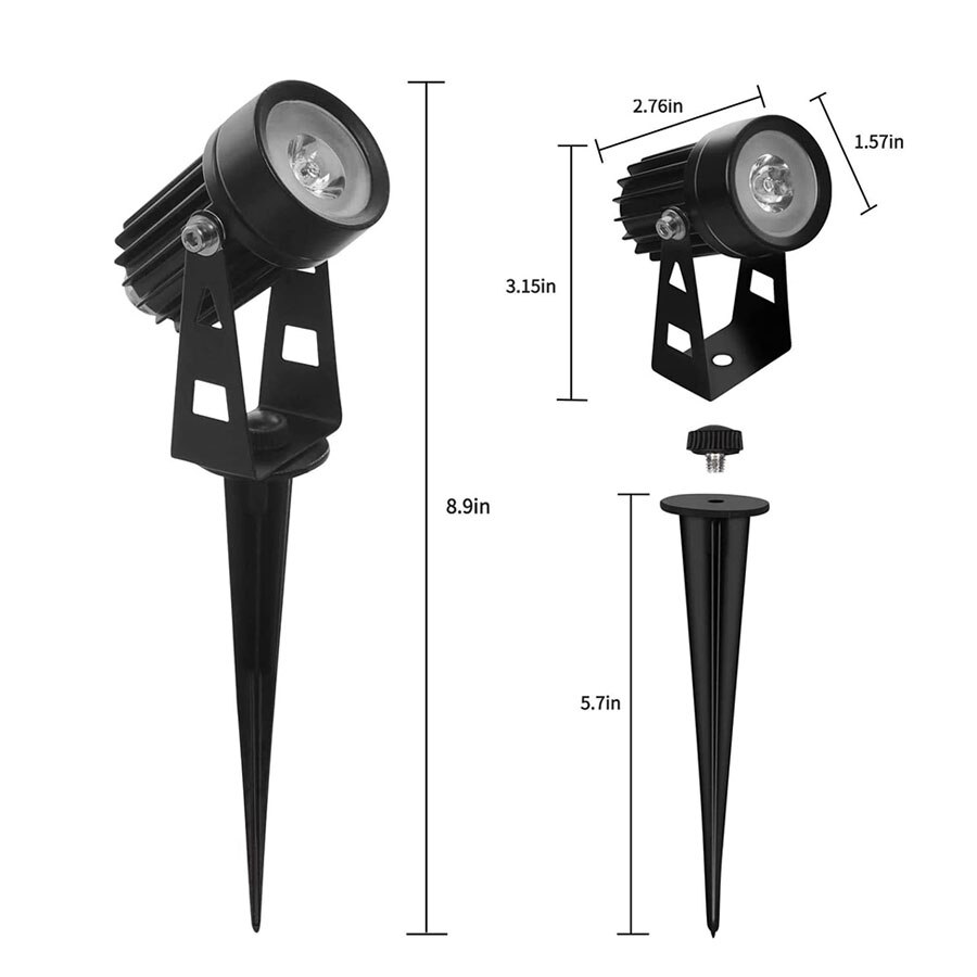 Thrisdar Solar Tuin Gazon Lamp Outdoor Led Solar Spike Spotlight Landschap Path Muren Boom Led Spotlight Solar Spike Gazon Licht