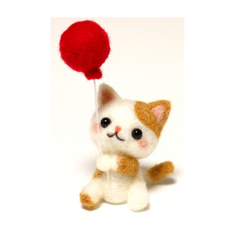 1 ensemble de laine pour feutre à l'aiguille panda, chats, chiens, lapin, cerf, lion, timbres, ensemble Shiba Inu animaux: plum