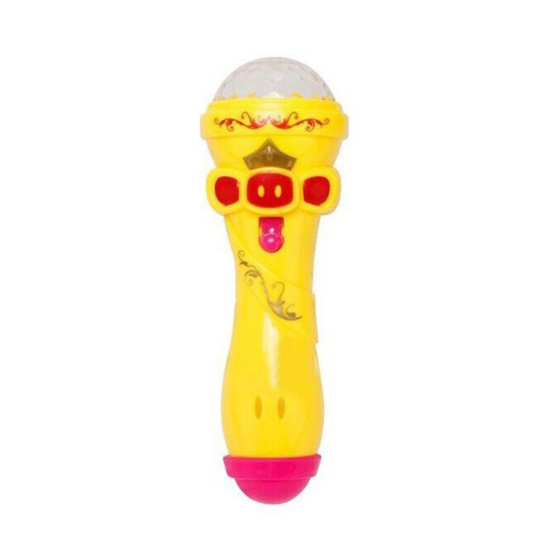 Microphone lumineux jouet pour enfants drôle éclairage sans fil Microphone modèle musique karaoké mignon Mini #3N20