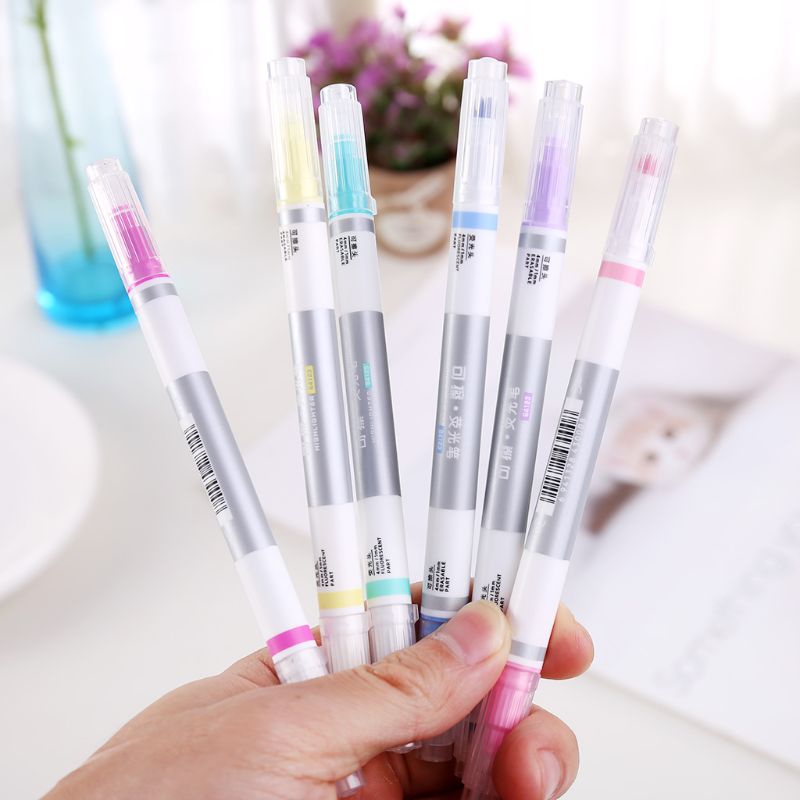 6pcs/set Extra-smooth Erasable Highlighter Pen Marker Pastel Liquid Chalk Fluorescent Pencil