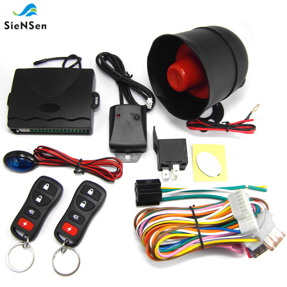 SieNSen 1 Set Car Vehicle Protection Alarm Security Warning System Entry Keyless Siren +2 RF Remotes M802B: M802B-8170