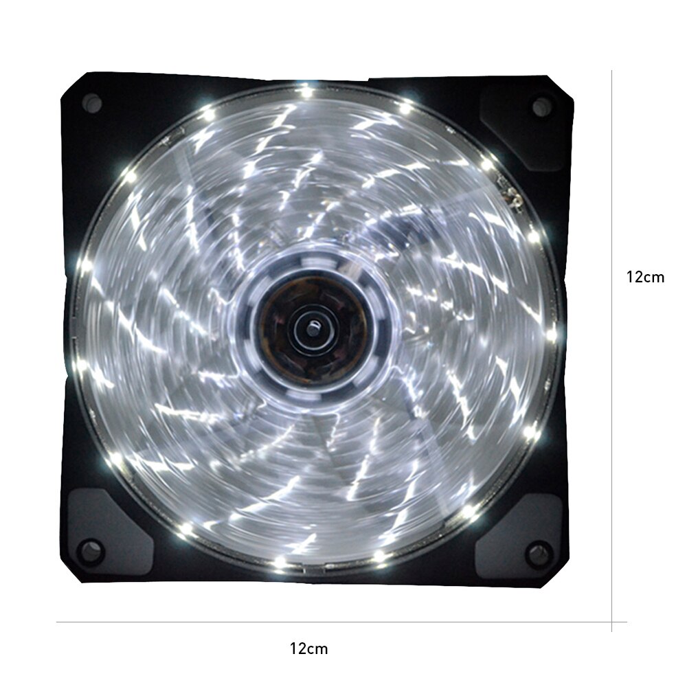 Cpu Koeler Fan 15 Leds Pc Computer Case Heatsink Mini Draagbare Ultra Mute Cooling Radiator Koelventilator Desktop Kantoor thuis: White