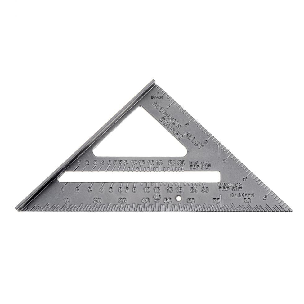 7 Inch Aluminium Alloy Right Angle Triangle Ruler with 0.1 Accuracy and 1Scale Value for Industrial Measurement