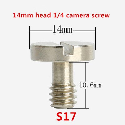 3 uds SLR, tornillo de placa rápida de 1/4 pulgadas con extensión de cabezal, 3/8 trípode, tornillo de cámara corta, conjunto para 1/4 y 3/8 tornillos de cámara: S17