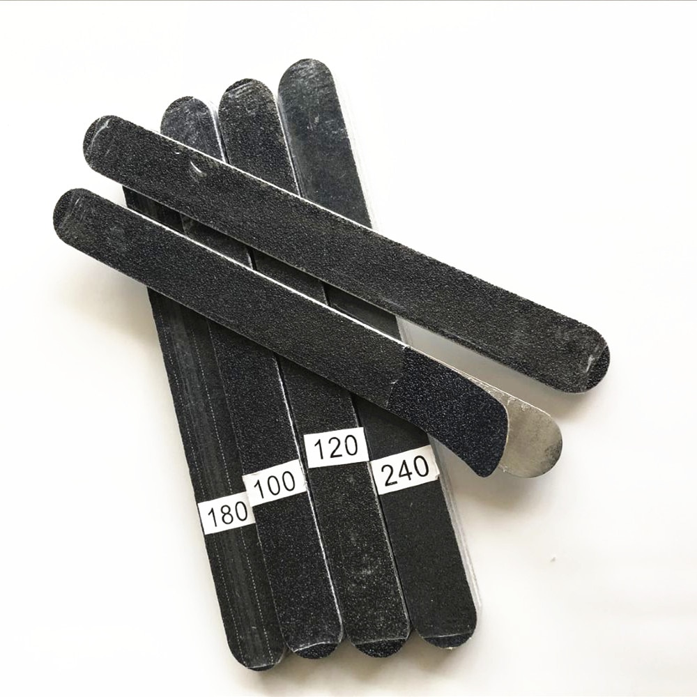 2 stks metalen nagelvijl met 4 sets (80 stks) removalble pads duurzaam nagelvijl vervanging schuurpapier pads