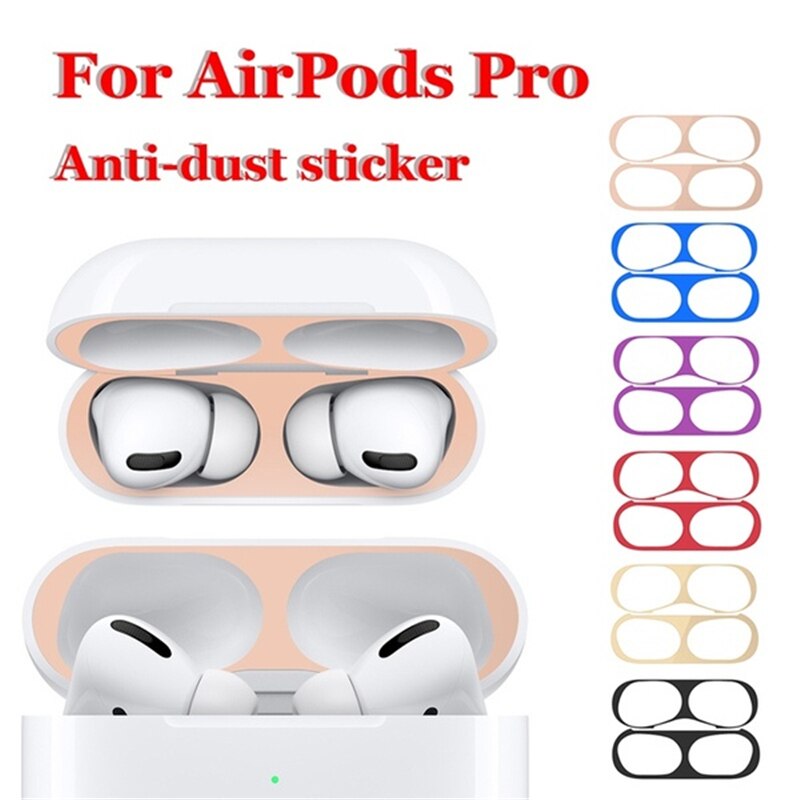 Metal Dust Guard for Airpods Pro Sticker Apple Skin Accessories Case Charging Box Protector for Airpod 3 Air Pods Airpods3 Decal