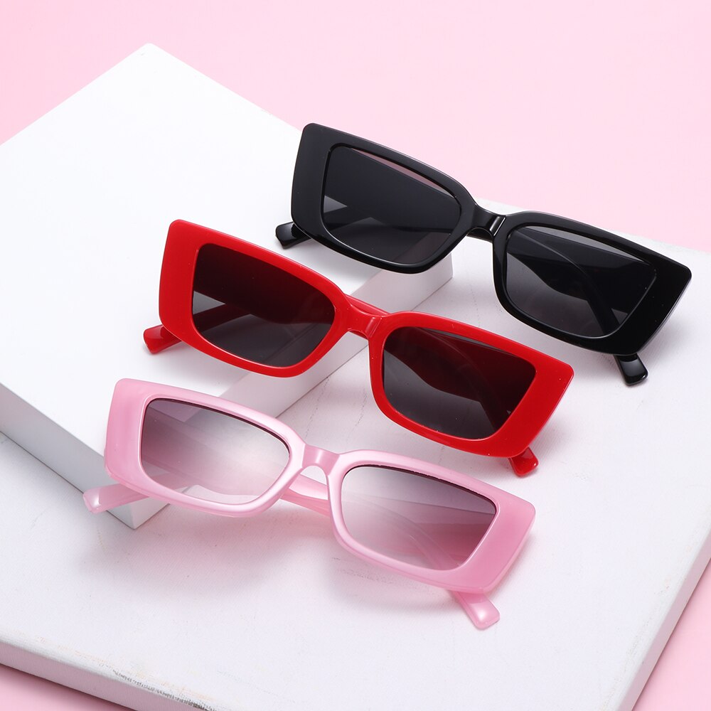 Gafas de sol rectangulares de Color caramelo para mujer, lentes de conducción Retro, Vintage, a la , marco cuadrado estrecho, protección UV400