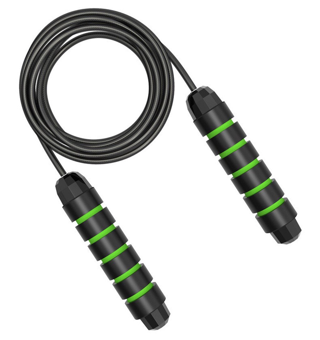 Adjustable Bearing Skip Rope Speed Fitness Aerobic Jumping Exercise And Fitness Equipment Home Gym Skipping Jump Rope#P30: green