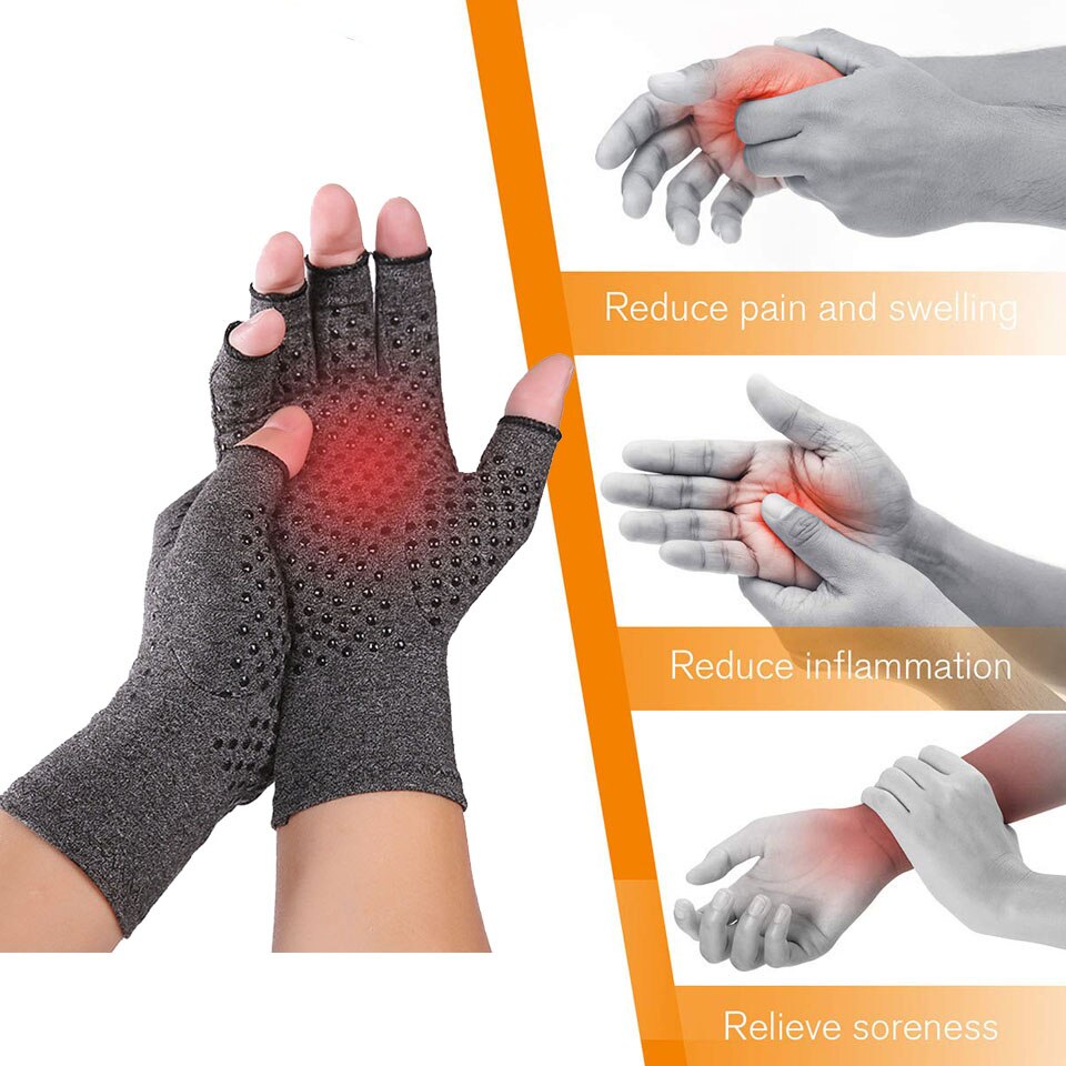 1 par magnetiske anti arthritis sundhed kompression terapi handsker reumatoid hånd smerte håndled støtte sports sikkerhedshandsker