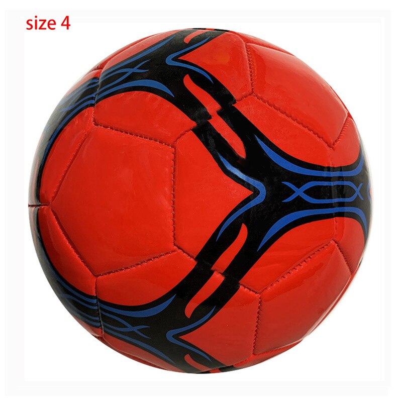 Soccer Ball Size 5 Size 4 Size 3 Football Sports Match Training League futbol foot ball: stripe red size 4