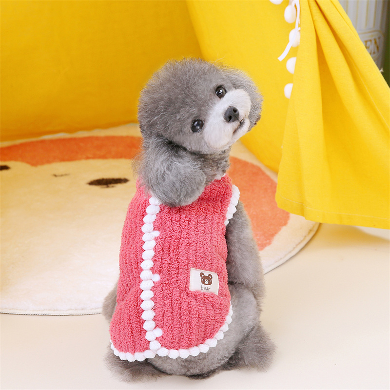 Ropa de lana para perros, cárdigan de invierno, disfraz para perro, chaleco, chaqueta para perros pequeños, perro salchicha, Chihuahua, cachorro, abrigos sin mangas, chaquetas