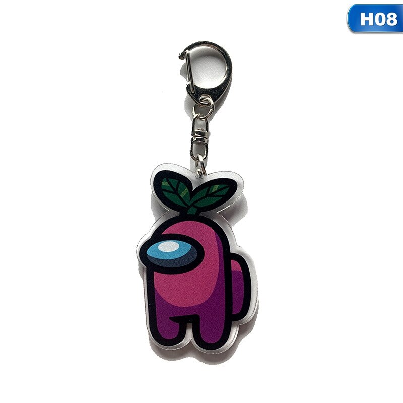 Llavero periférico de la serie Game among us, colgante de acrílico,: H08