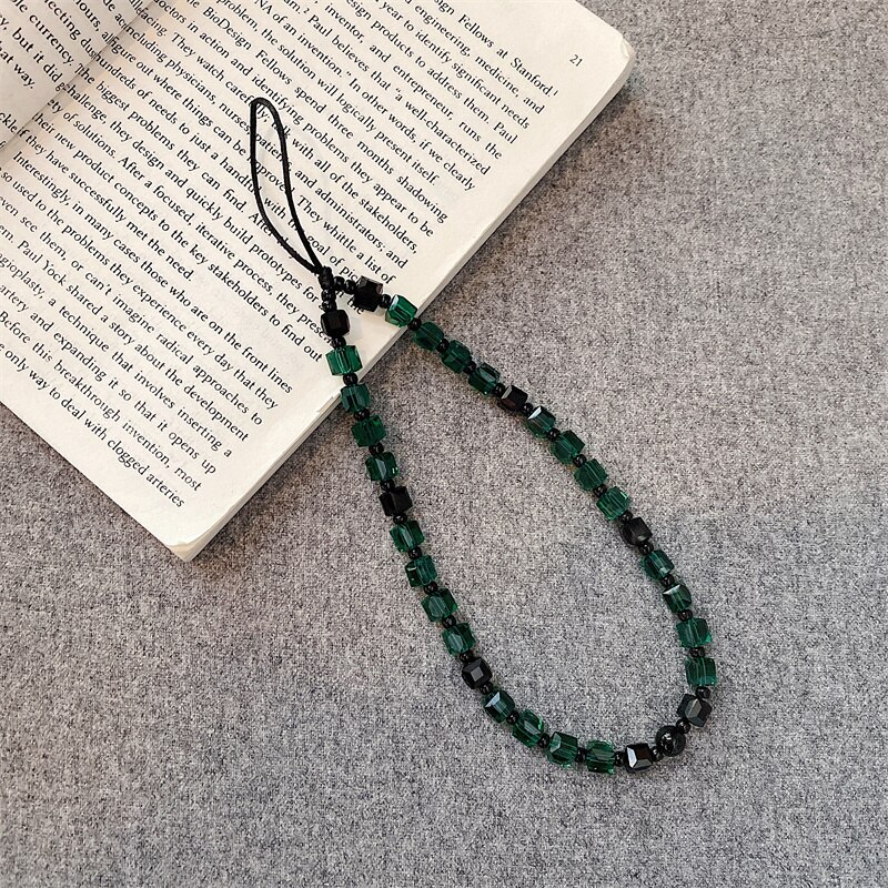 INS Colorful Crystal Bead Bracelet For iPhone 11 12 13 Pro Max Phone Case Portable Rope Cute Keychain Ornaments Hand Strap Chain: C155-3