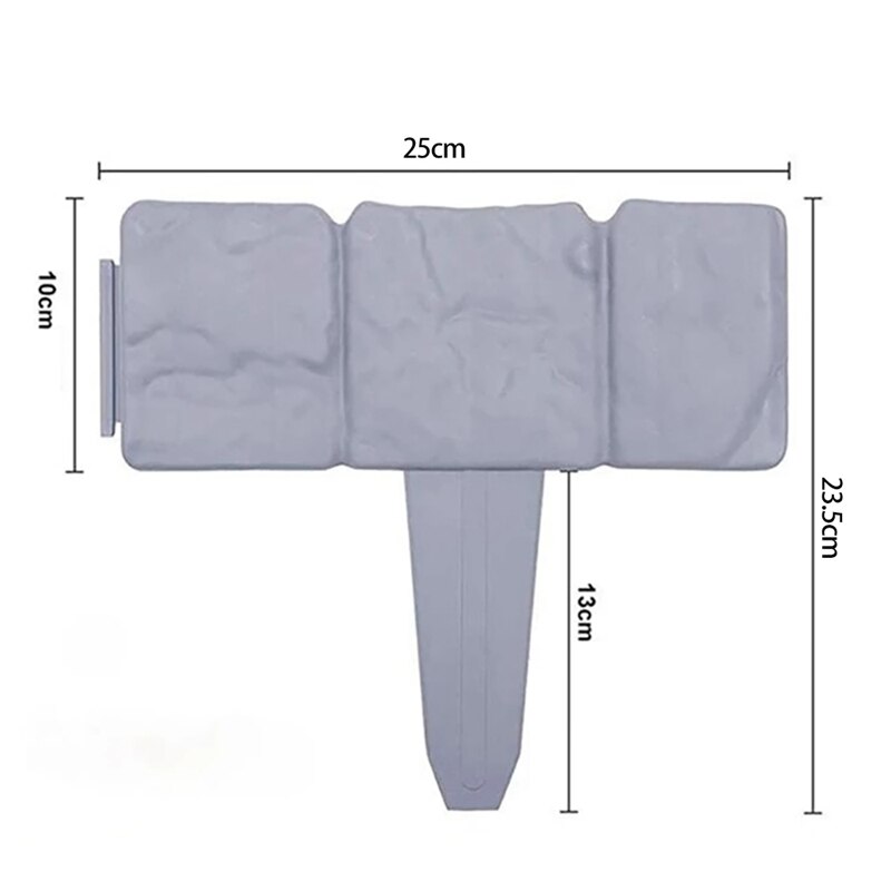 30Pcs Garden Fence Edging Cobbled Stone Effect DIY Plastic Lawn Edging Interlock Flower Bed Plant Border Decorative