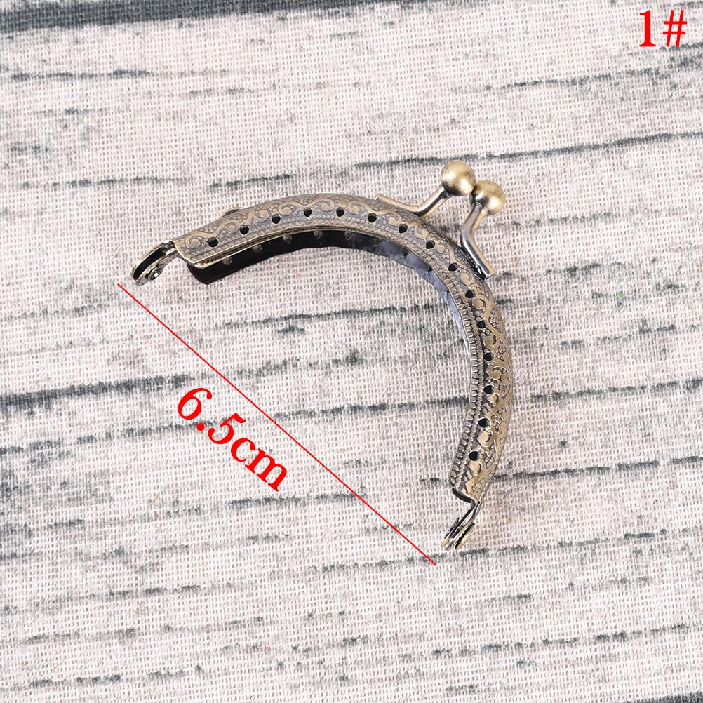 DIY 20cm Antique Brass Metal Purse Frame Ring Kiss Clasp Handle For Bag Craft Bag Making Sew Handbag Accessories: N1