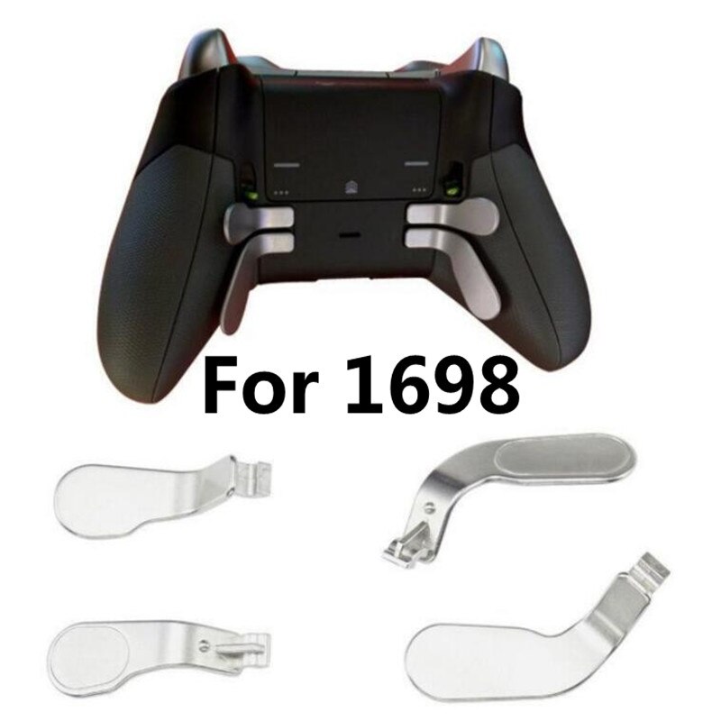 4 Stuks Zilveren Verwisselbare Peddels Voor Xbox Een Elite Controller 1698 Terug Vervangende Onderdelen Metalen Rvs