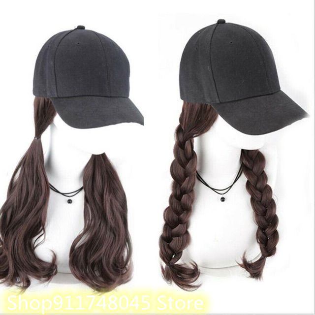 Cap Wig Shake the sonic boom hat wig one autumn and winter long curly/ straight hair big wave