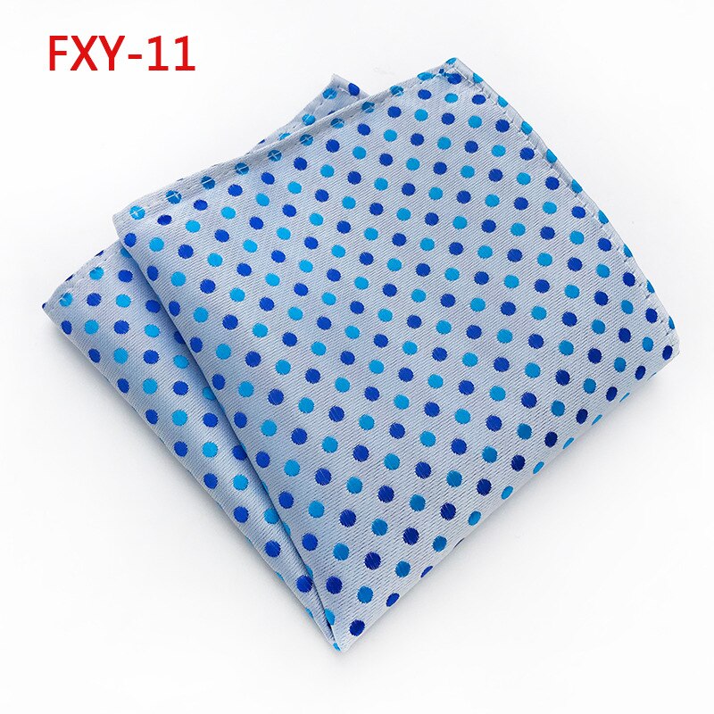 18 Colors Mens Pocket Square Dot Handkerchief Hanky for Men Business Wedding Suit Hanky 25cm*25cm: FXY11