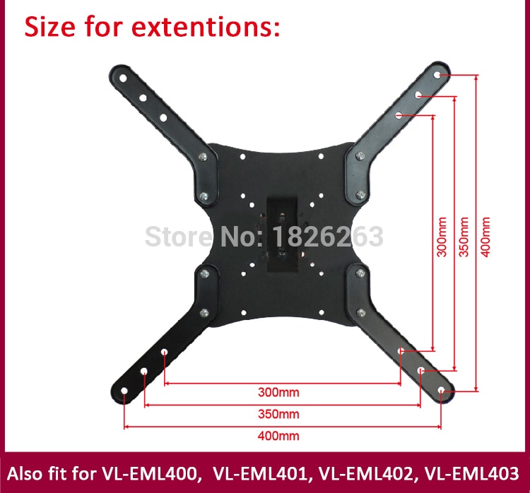 X400 VESA Extension Adapter 400x400mm for 14-55&quot; Movable Folding LCD TV Floor Stand TV Mount Cart Display Rack